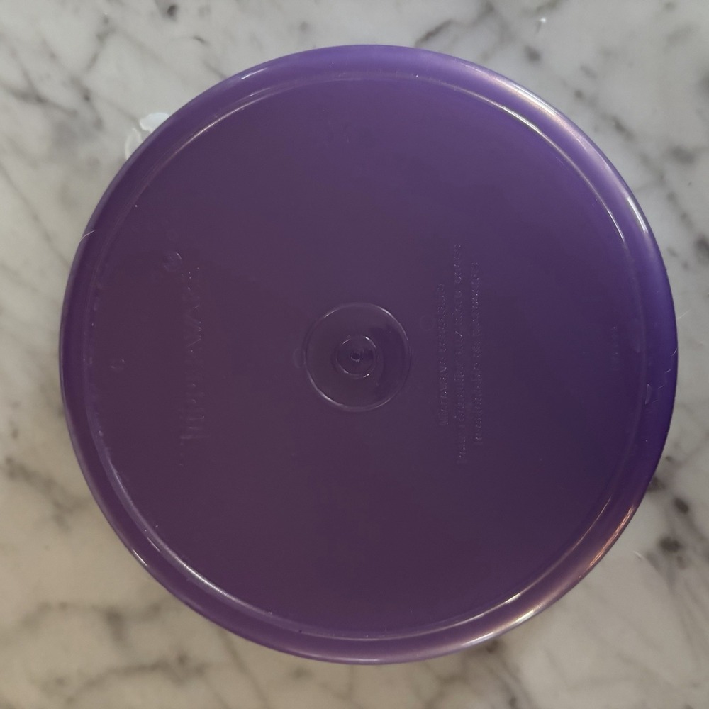 Vintage Purple Tupperware 6 1/2" Round & Lid Storage Container 1405-19 Lunch Box